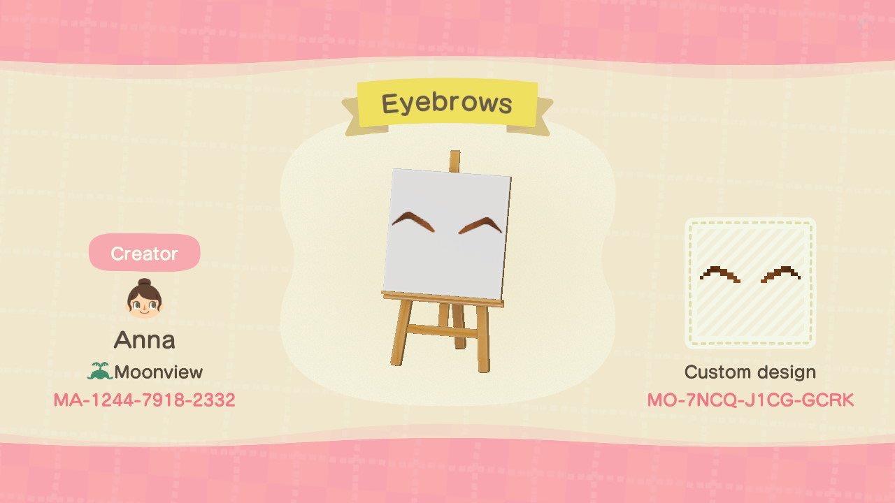 Animal Crossing Design Code: MO-7NCQ-J1CG-GCRK Eyebrows