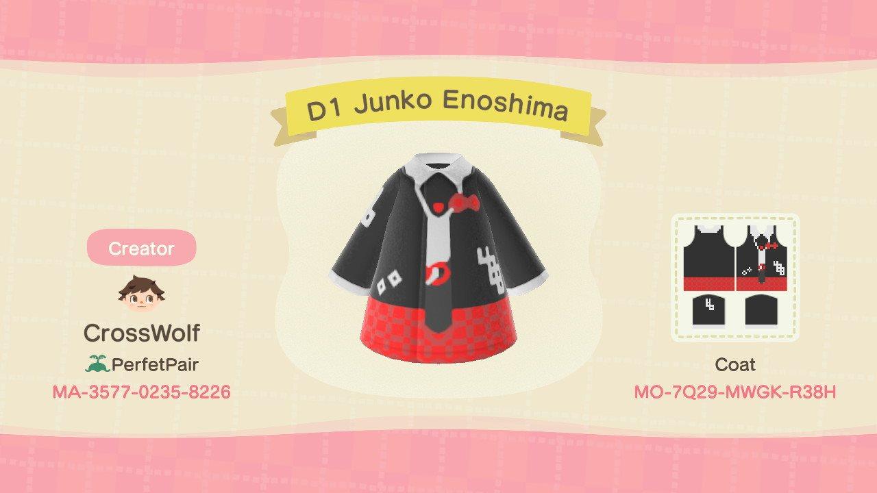 Animal Crossing Design Code: MO-7Q29-MWGK-R38H D1 Junko Enoshima