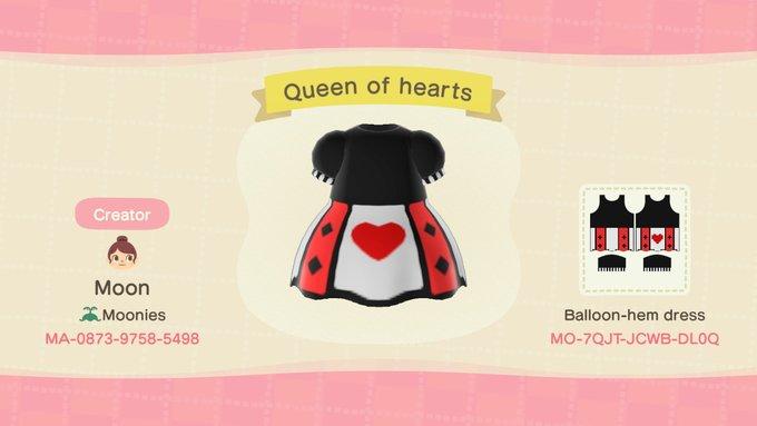 Animal Crossing Design Code: MO-7QJT-JCWB-DL0Q Queen of hearts