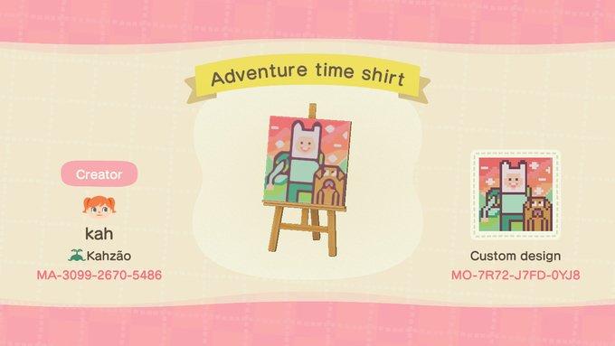 Animal Crossing Design Code: MO-7R72-J7FD-0YJ8 Aventure time