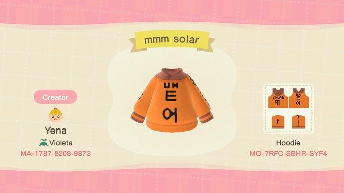 Animal Crossing Design Code: MO-7RFC-SBHR-SYF4 Solar spit it out