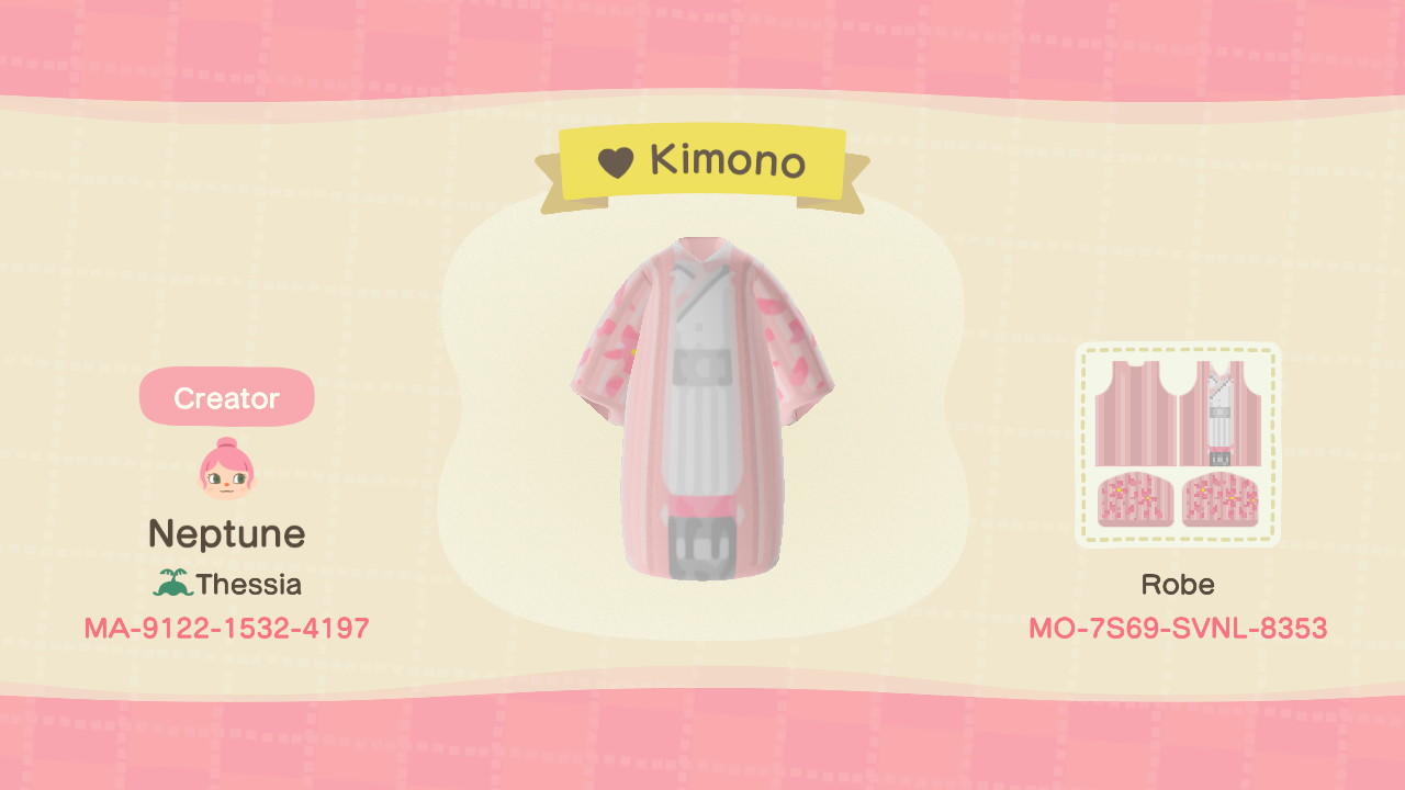 Animal Crossing Design Code: MO-7S69-SVNL-8353 ♥ Kimono