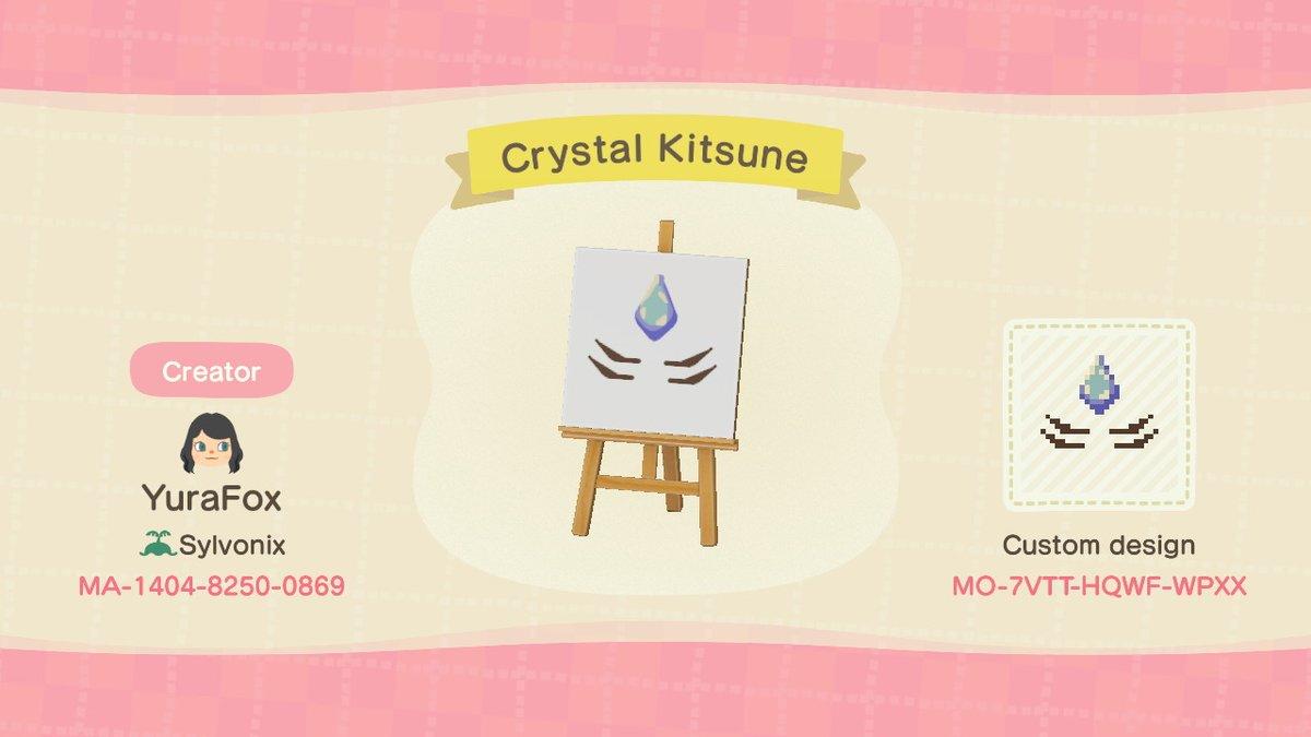 Animal Crossing Design Code: MO-7VTT-HQWF-WPXX Kitsune Jewel marks