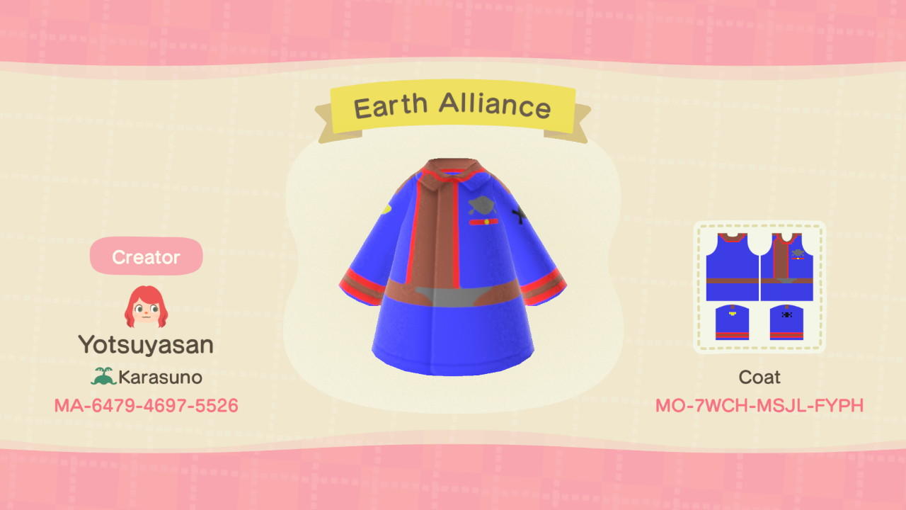 Animal Crossing Design Code: MO-7WCH-MSJL-FYPH Earth Alliance