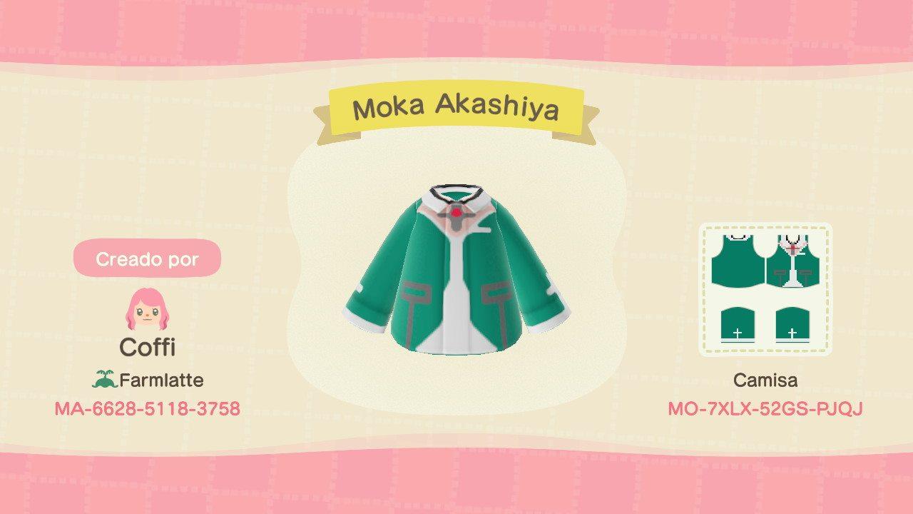Animal Crossing Design Code: MO-7XLX-52GS-PJQJ Moka Akashiya