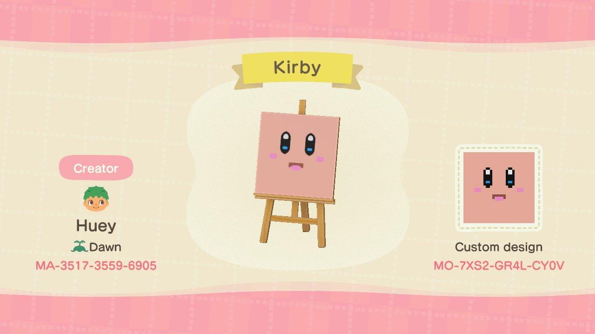 Animal Crossing Design Code: MO-7XS2-GR4L-CY0V Kirby Single Panel