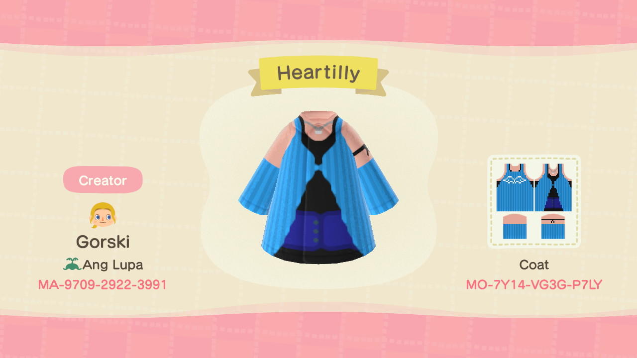 Animal Crossing Design Code: MO-7Y14-VG3G-P7LY Heartilly