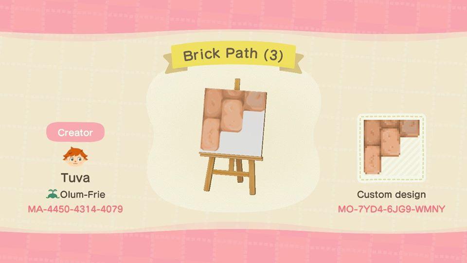 Animal Crossing Design Code: MO-7YD4-6JG9-WMNY Brick Path (3)