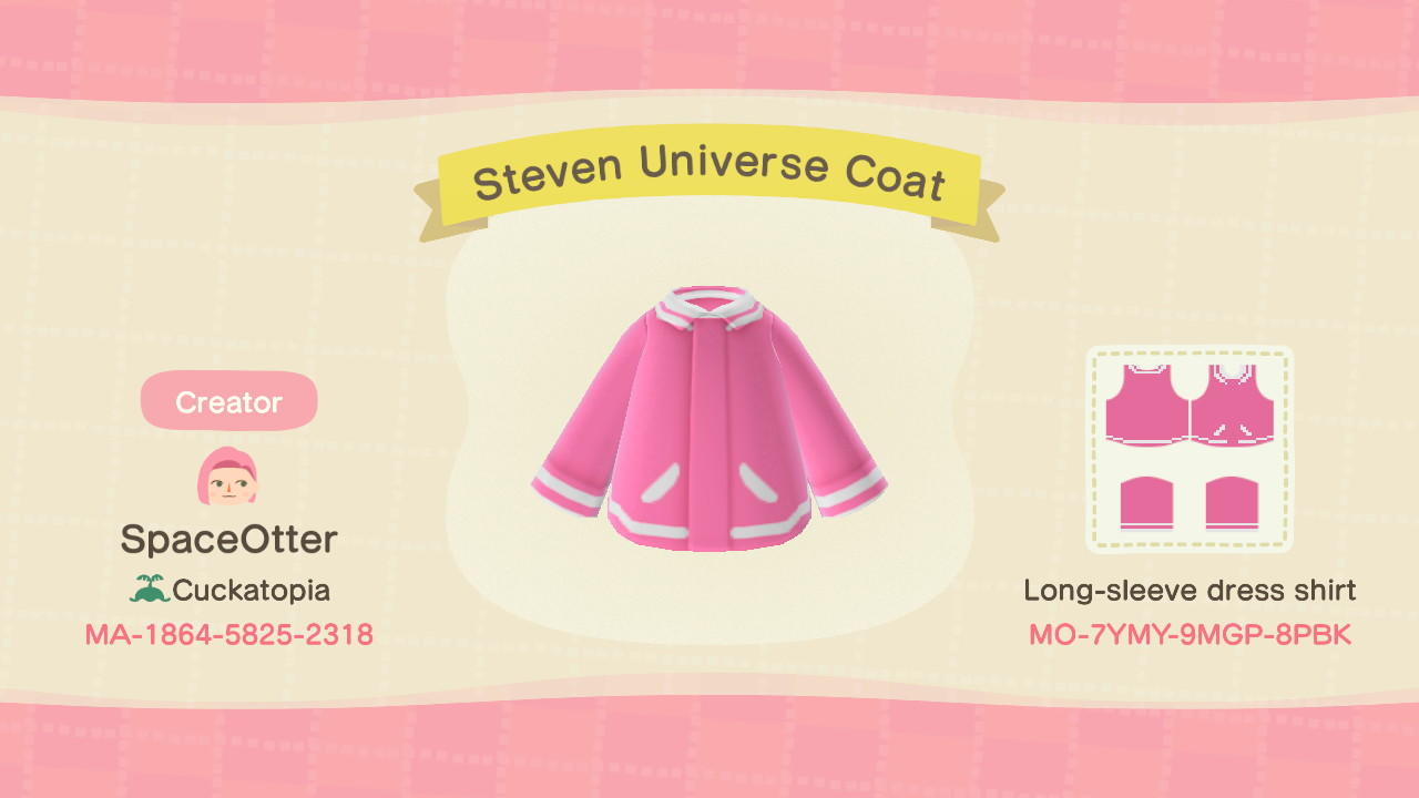 Animal Crossing Design Code: MO-7YMY-9MGP-8PBK Steven Universe
