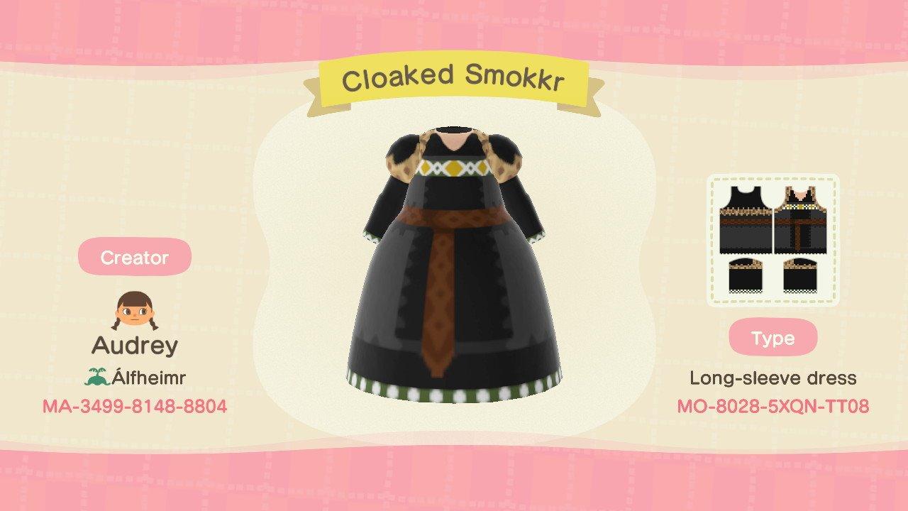 Animal Crossing Design Code: MO-8028-5XQN-TT08 Cloaked Smokkr