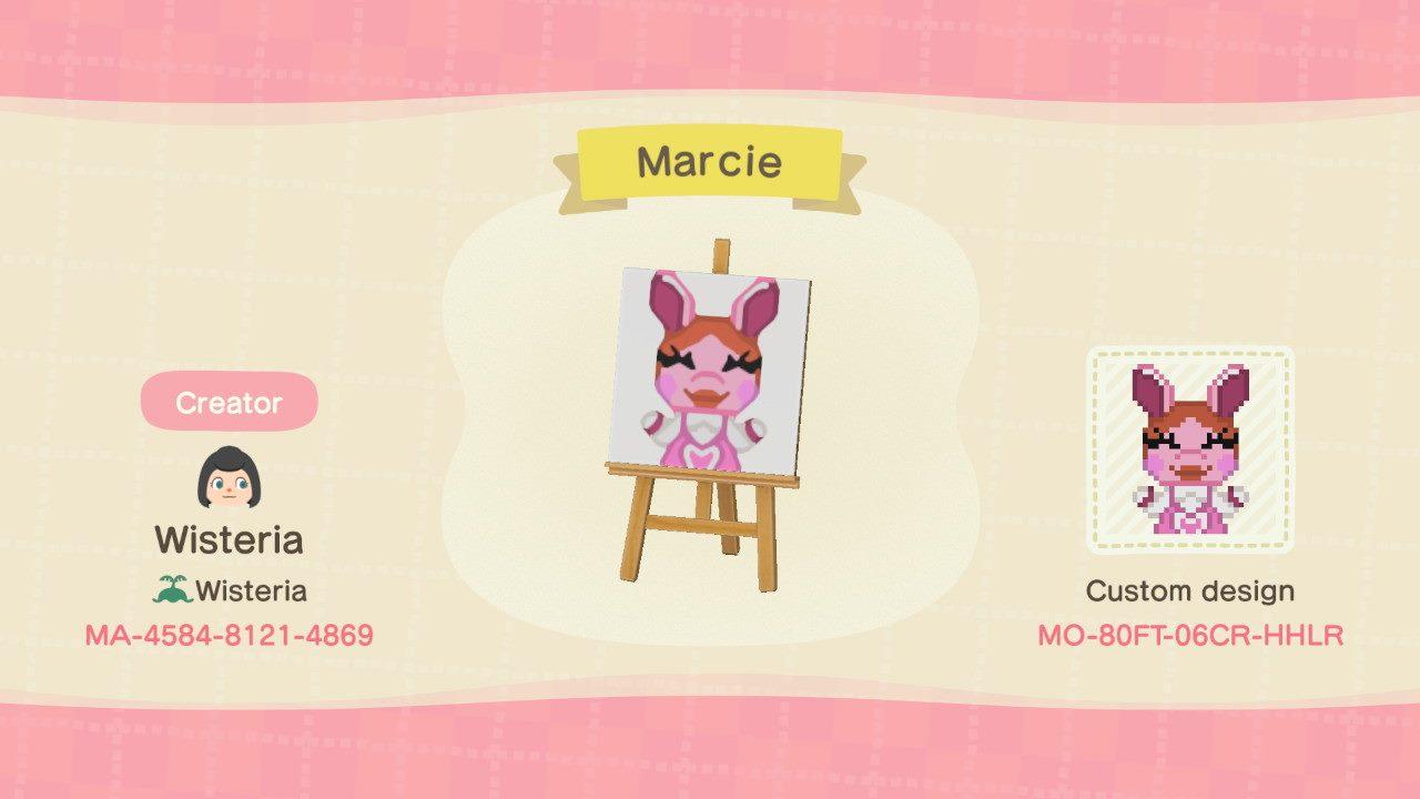 Animal Crossing Design Code: MO-80FT-06CR-HHLR Marcie