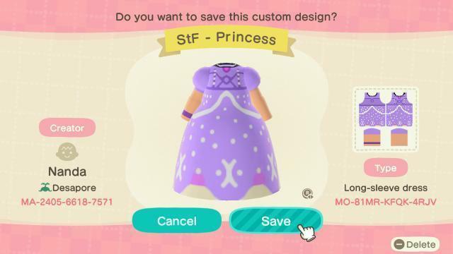 Animal Crossing Design Code: MO-81MR-KFQK-4RJV Sofia The First