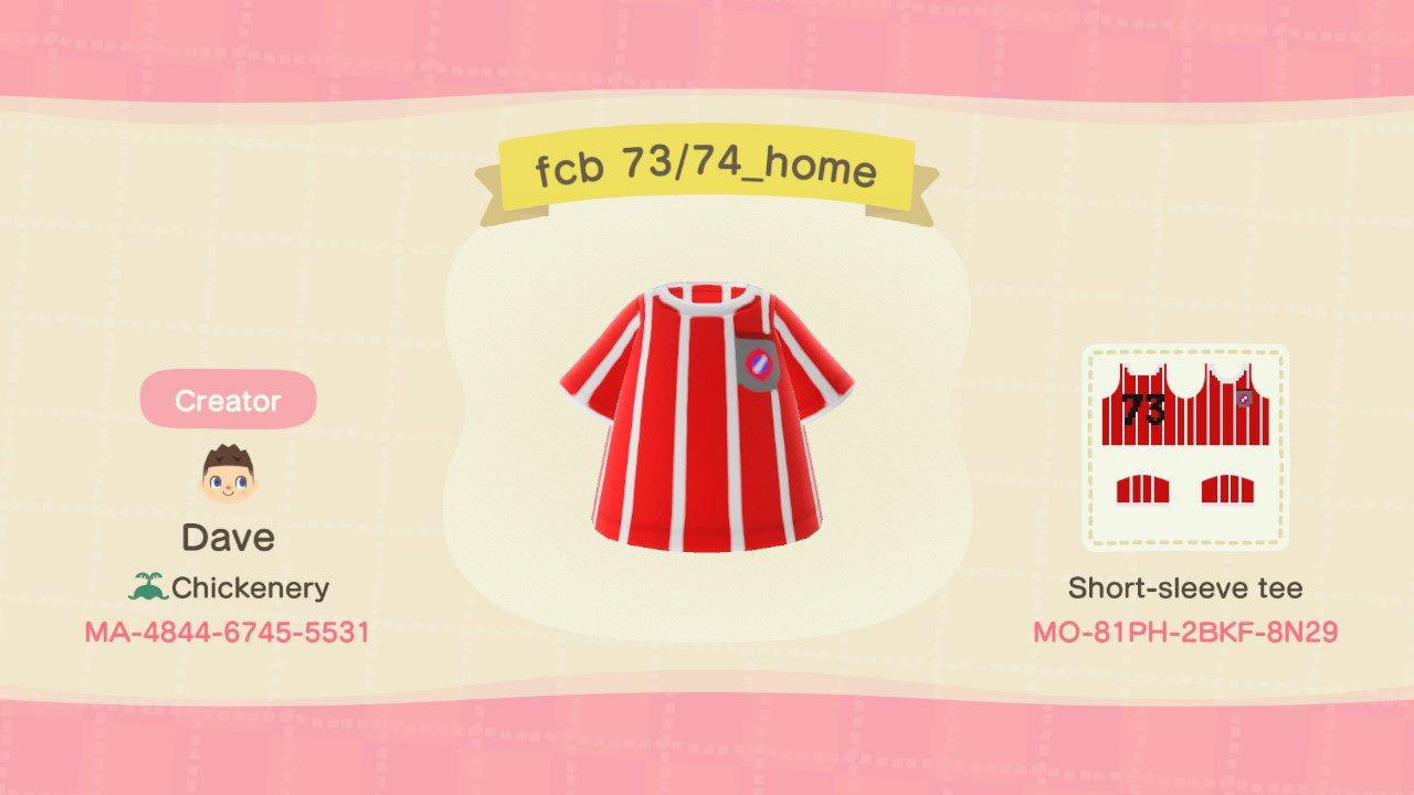 Animal Crossing Design Code: MO-81PH-2BKF-8N29 FC Bayern 73/74 Home