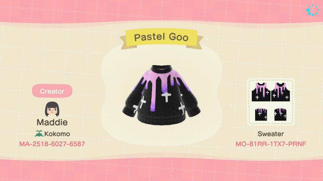 Animal Crossing Design Code: MO-81RR-1TX7-PRNF Pastel Goo