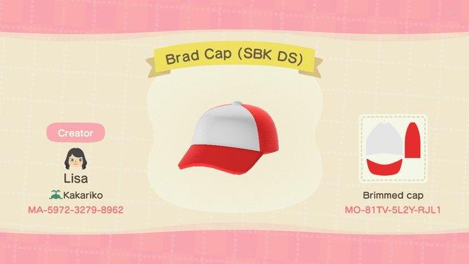 Animal Crossing Design Code: MO-81TV-5L2Y-RJL1 Brad Cap (SBK DS)