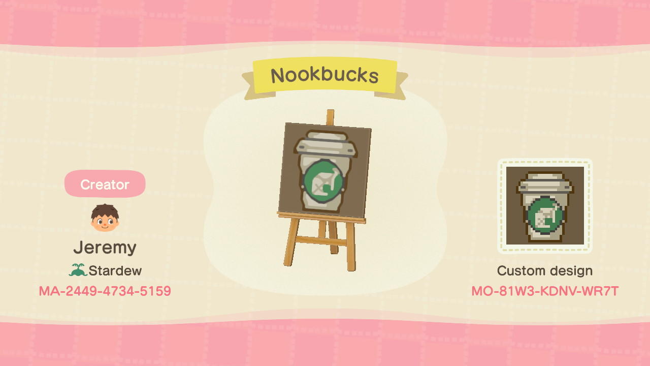 Animal Crossing Design Code: MO-81W3-KDNV-WR7T Nookbucks
