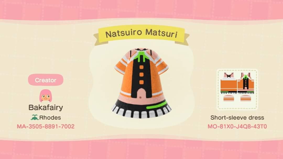 Animal Crossing Design Code: MO-81X0-J4Q8-43T0 Natsuiro Matsuri