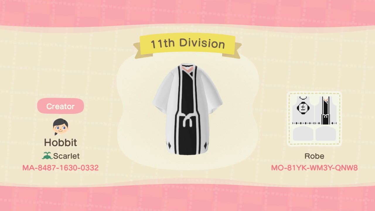 Animal Crossing Design Code: MO-81YK-WM3Y-QNW8 11th Division