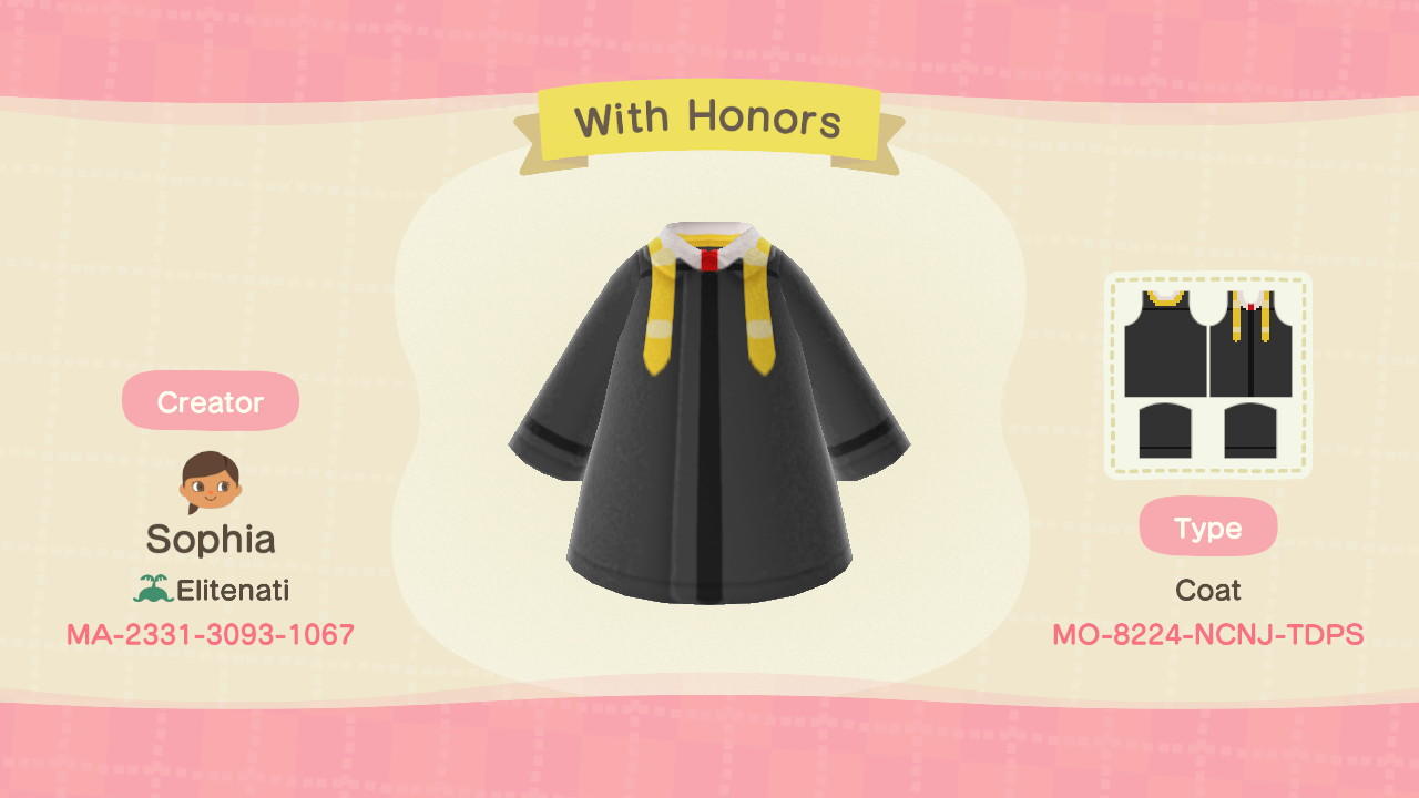 Animal Crossing Design Code: MO-8224-NCNJ-TDPS With Honors