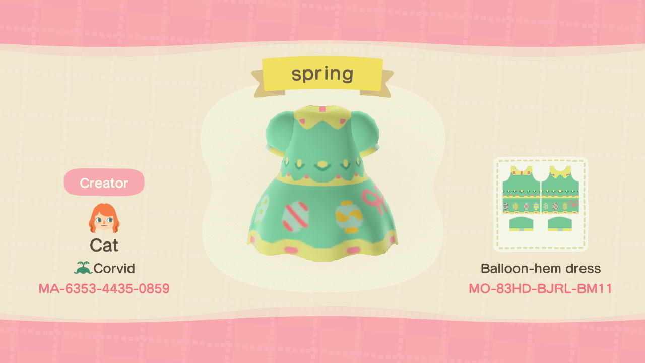 Animal Crossing Design Code: MO-83HD-BJRL-BM11 Spring