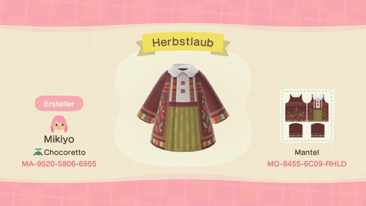 Animal Crossing Design Code: MO-8455-6C09-RHLD Herbstlaub