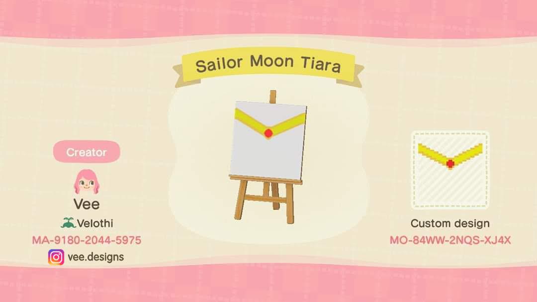 Animal Crossing Design Code: MO-84WW-2NQS-XJ4X Sailor Moon Tiara