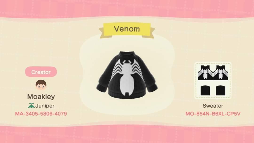 Animal Crossing Design Code: MO-854N-B6XL-CP5V Venom