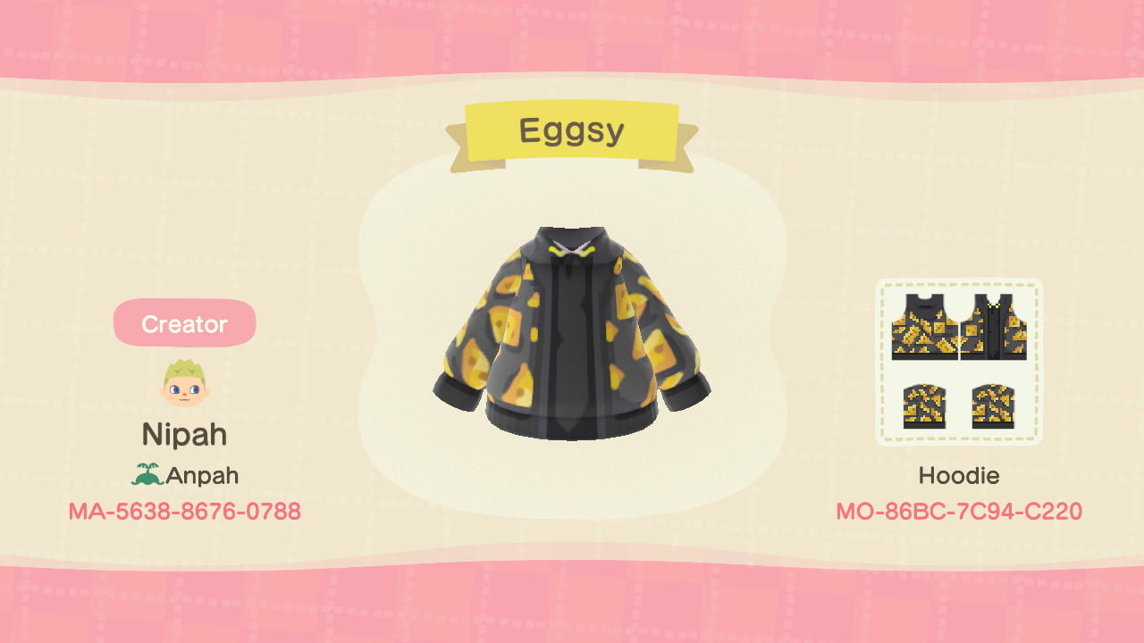 Animal Crossing Design Code: MO-86BC-7C94-C220 Eggsy