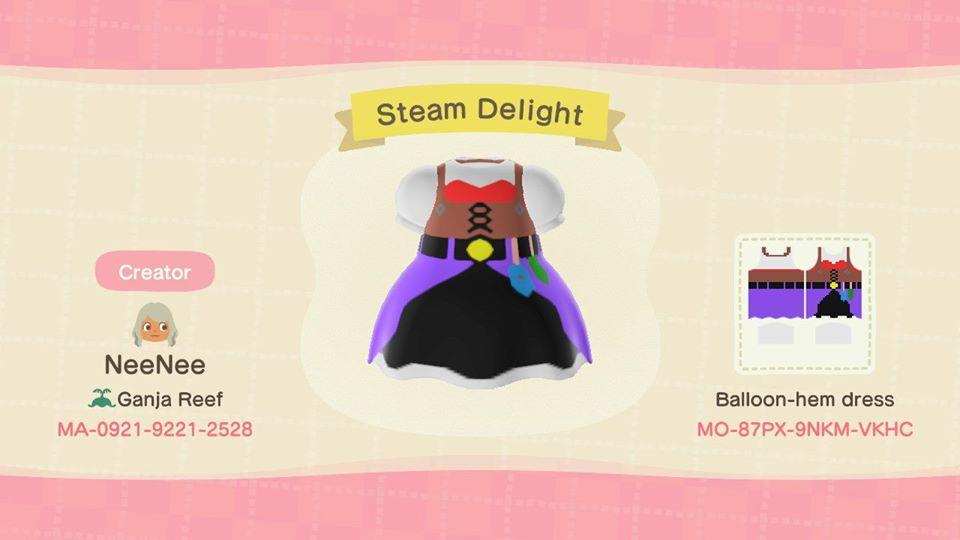 Animal Crossing Design Code: MO-87PX-9NKM-VKHC Steam Delight