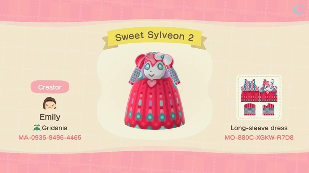 Animal Crossing Design Code: MO-880C-XGKW-R7D8 Sweet Sylveon 2