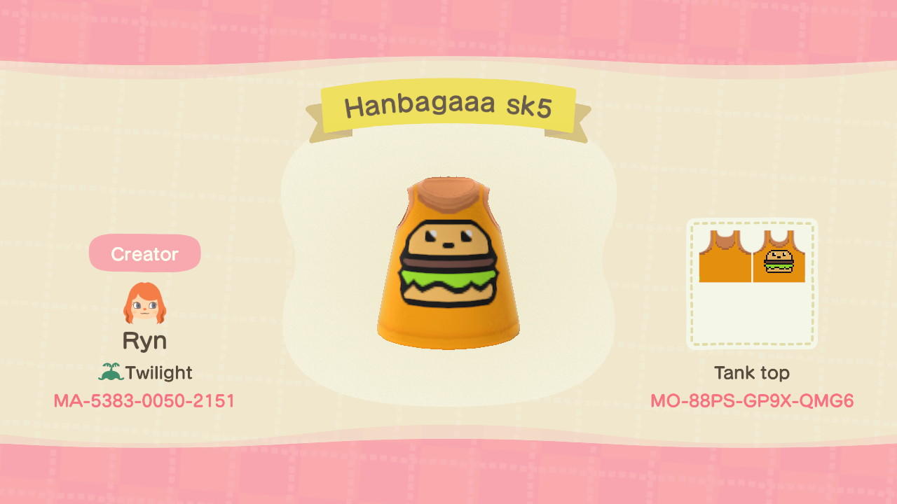 Animal Crossing Design Code: MO-88PS-GP9X-QMG6 Hanbagaa sk5
