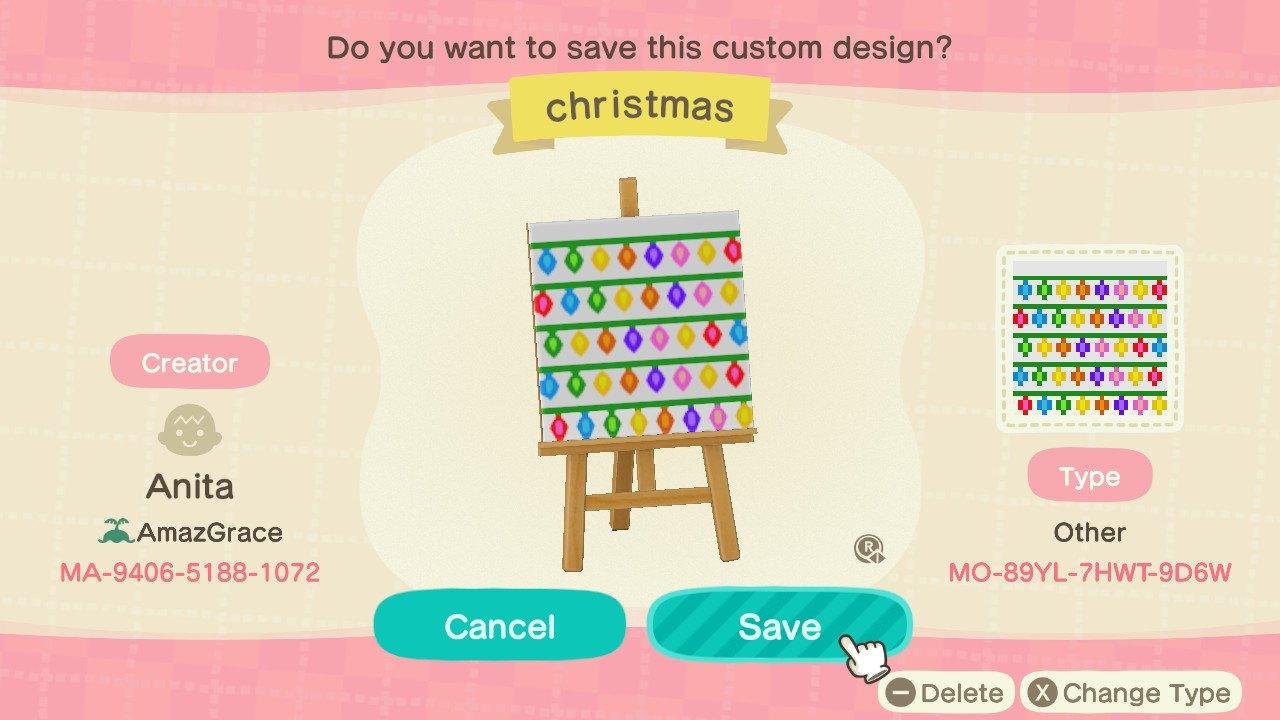 Animal Crossing Design Code: MO-89YL-7HWT-9D6W Christmas stall
