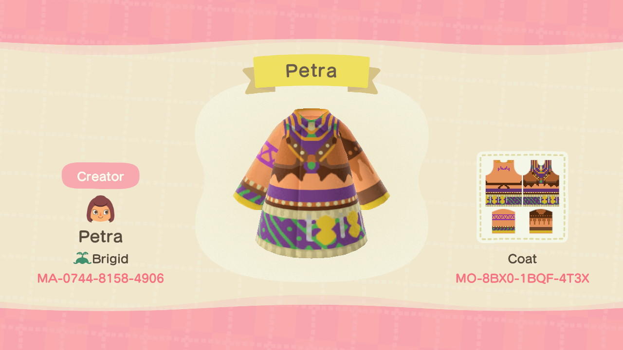 Animal Crossing Design Code: MO-8BX0-1BQF-4T3X Petra
