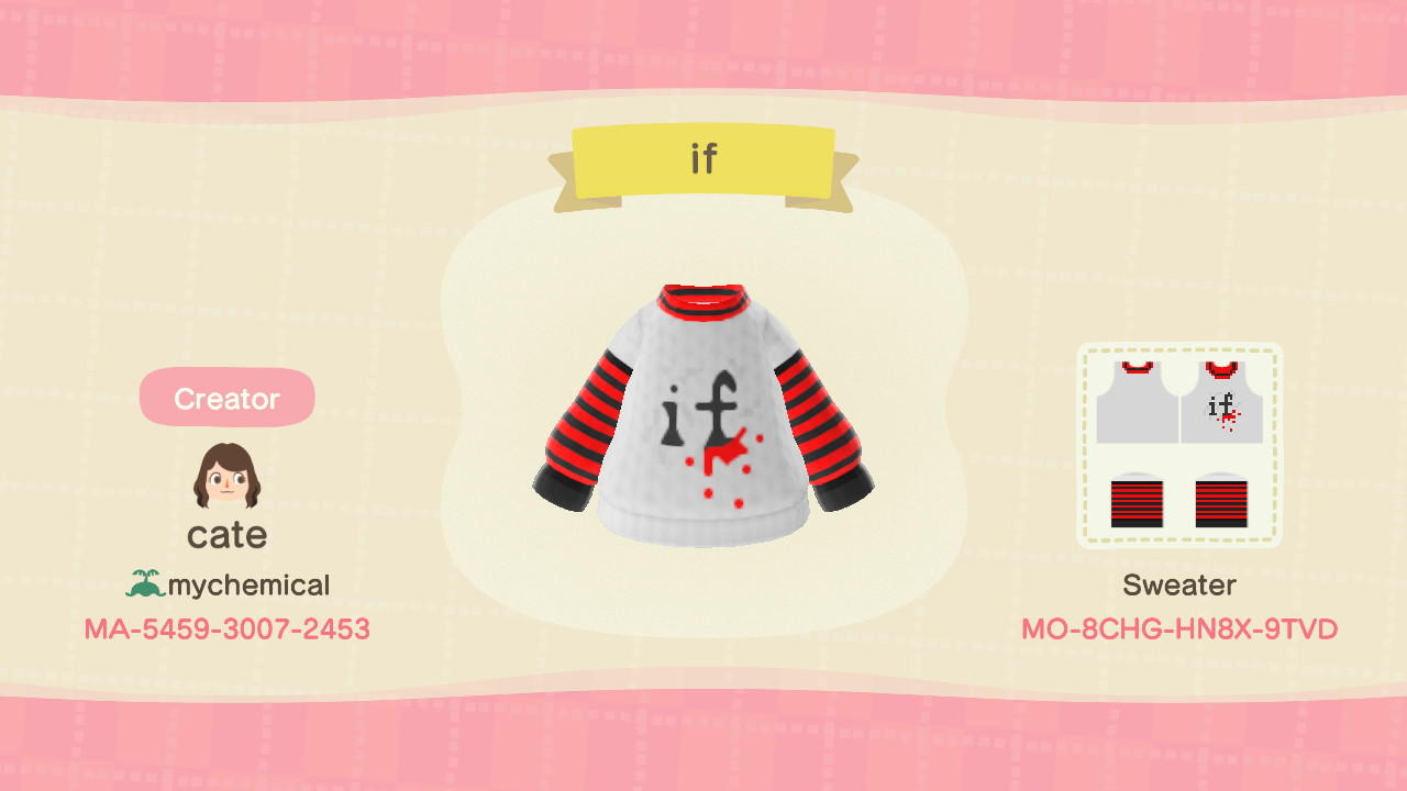 Animal Crossing Design Code: MO-8CHG-HN8X-9TVD if