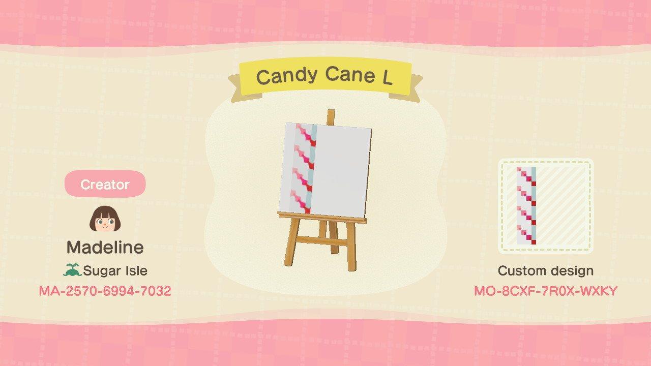 Animal Crossing Design Code: MO-8CXF-7R0X-WXKY Candy Cane L