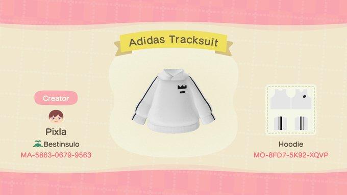 Animal Crossing Design Code: MO-8FD7-5K92-XQVP Adidas Tracksuit