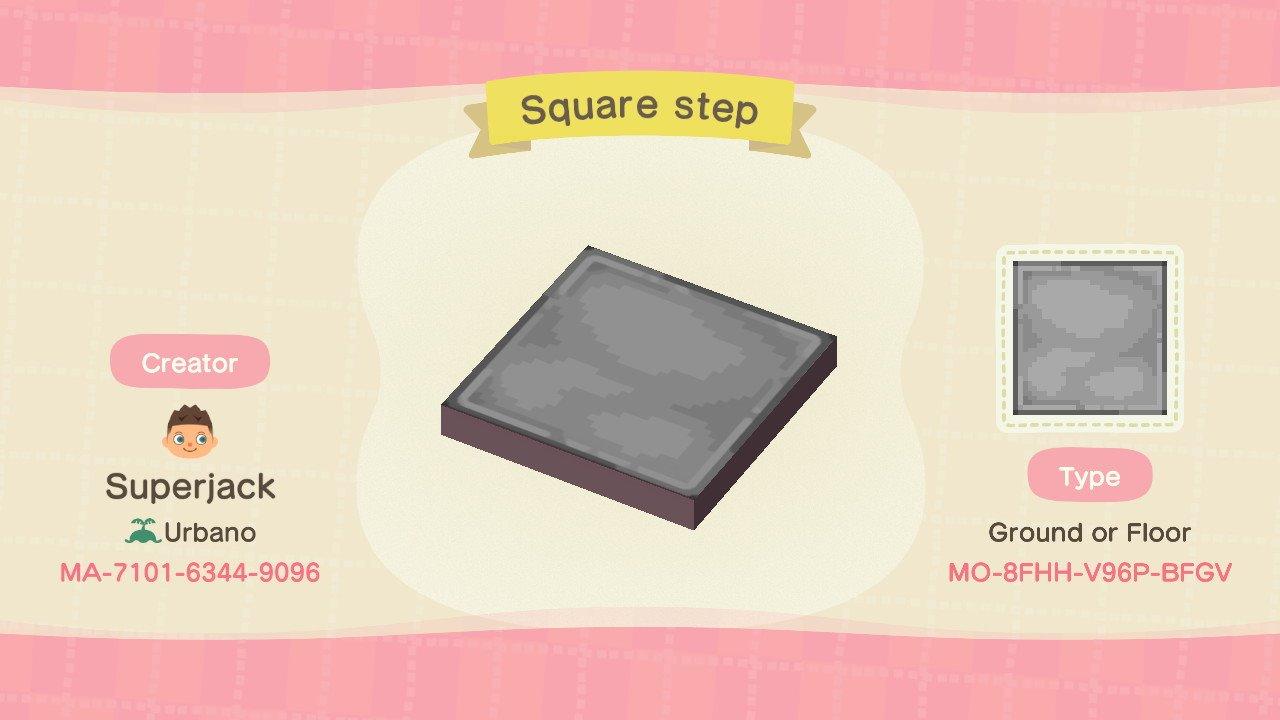 Animal Crossing Design Code: MO-8FHH-V96P-BFGV Square Step
