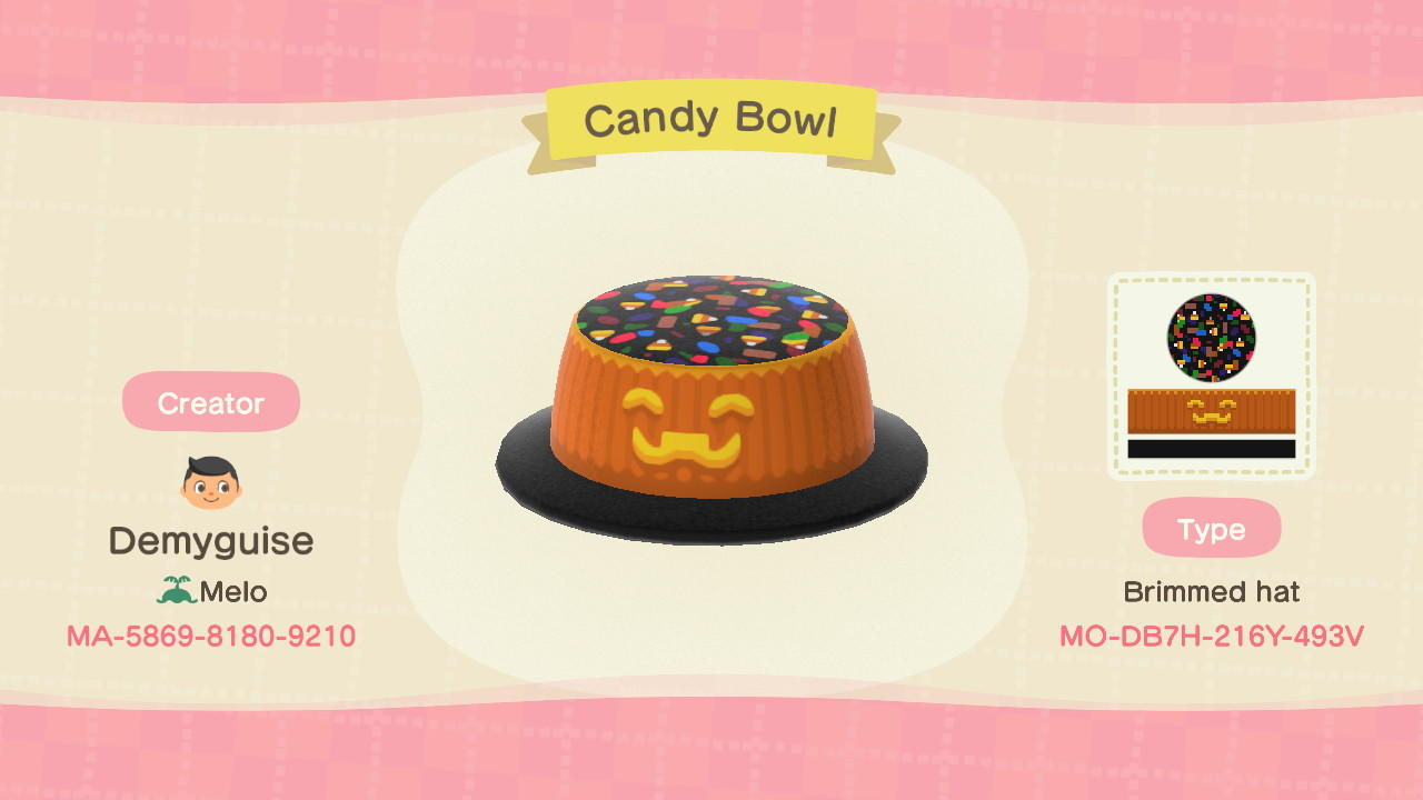 Animal Crossing Design Code: MO-8G6H-6JTC-F3R5 Candy Bowl