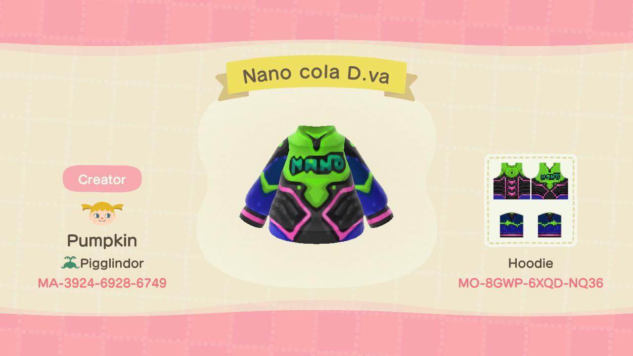 Animal Crossing Design Code: MO-8GWP-6XQD-NQ36 D.va Nano Cola