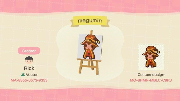 Animal Crossing Design Code: MO-8HMN-MBLC-C9RJ megumin