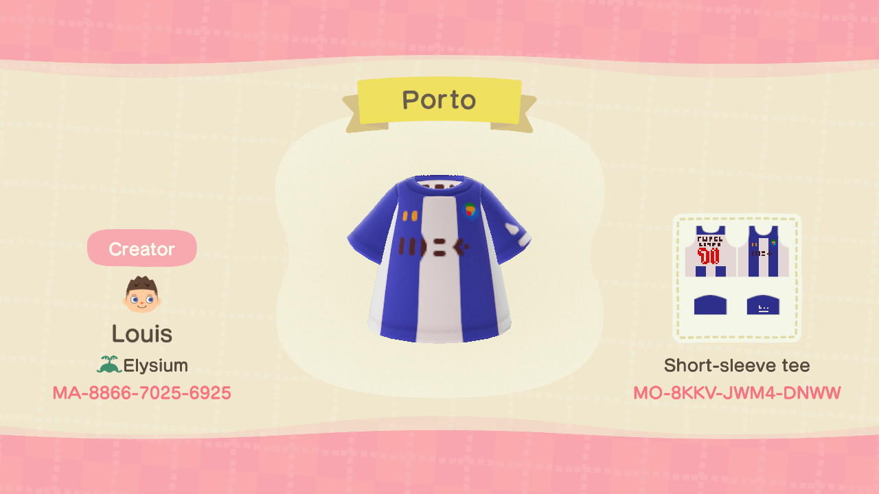 Animal Crossing Design Code: MO-8KKV-JWM4-DNWW FC Porto