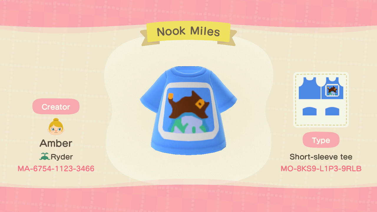 Animal Crossing Design Code: MO-8KS9-L1P3-9RLB Nook Miles