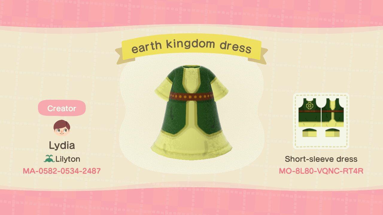Animal Crossing Design Code: MO-8L80-VQNC-RT4R Avatar Earth Kingdom