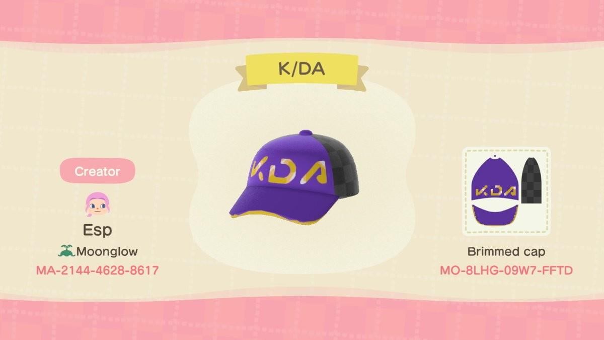 Animal Crossing Design Code: MO-8LHG-09W7-FFTD K/DA Akali hat