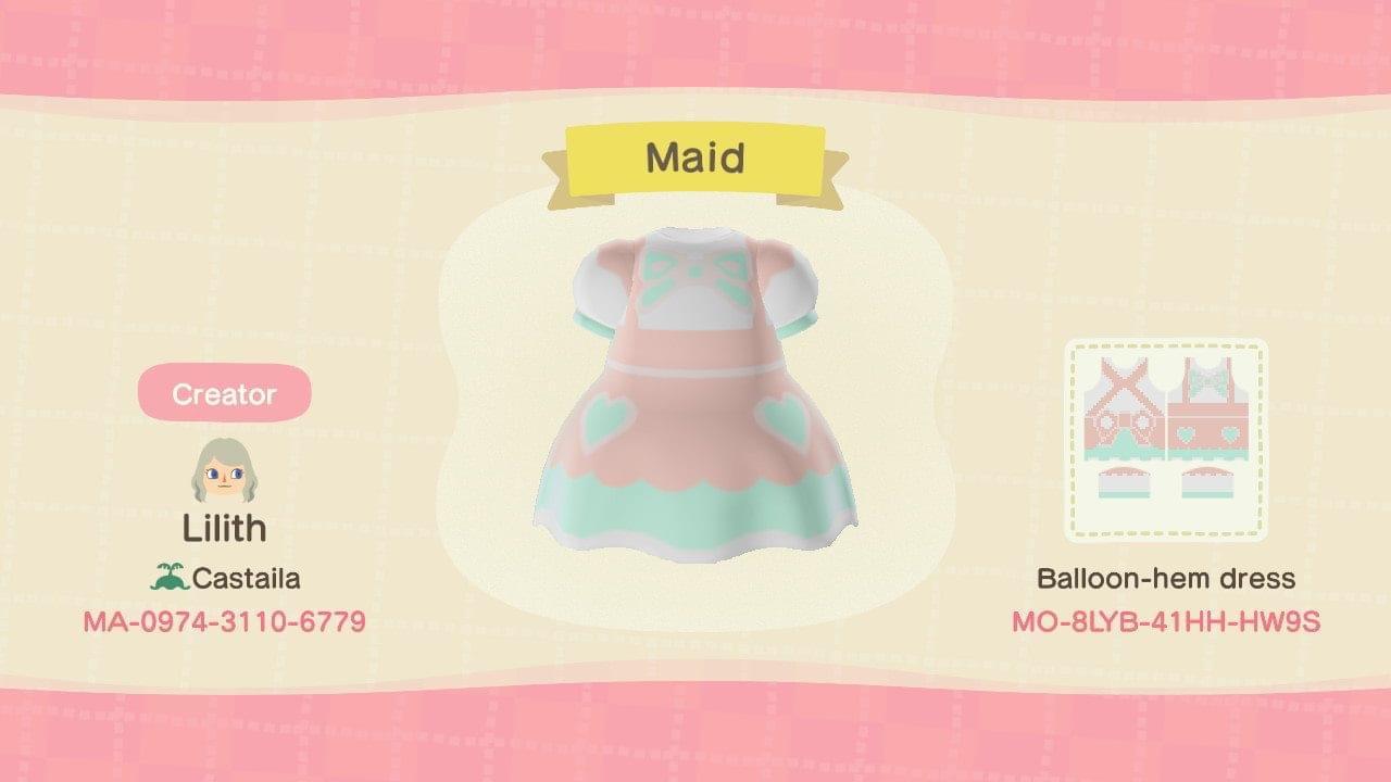 Animal Crossing Design Code: MO-8LYB-41HH-HW9S Maid