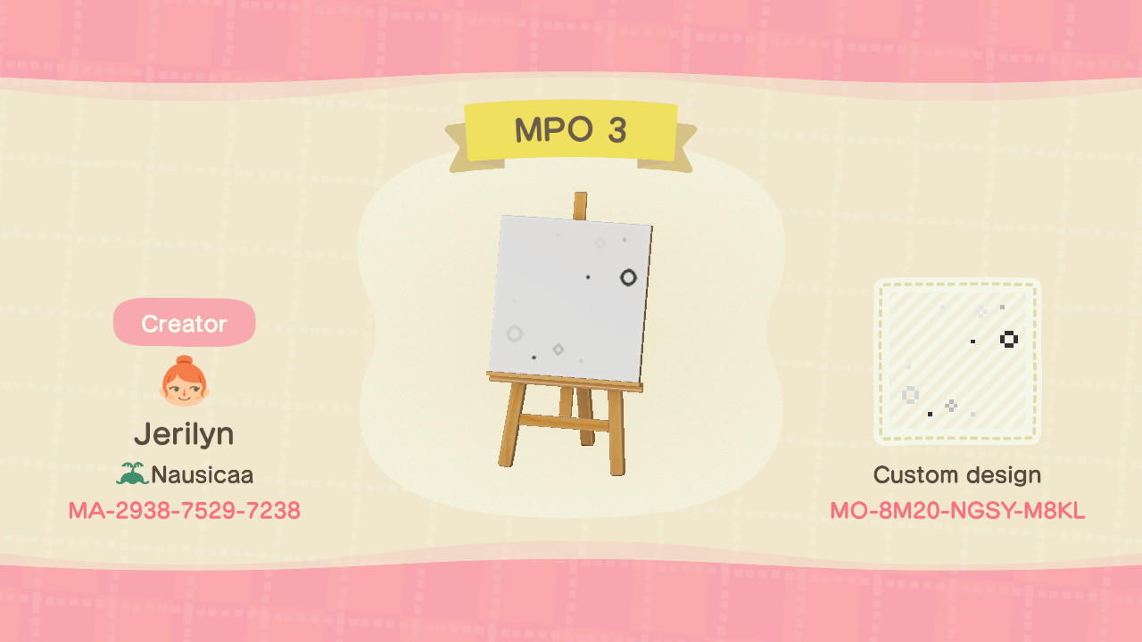 Animal Crossing Design Code: MO-8M20-NGSY-M8KL MPO3 Grey
