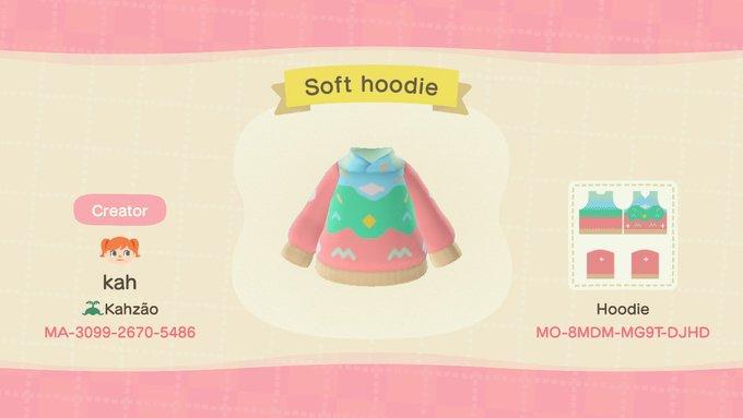 Animal Crossing Design Code: MO-8MDM-MG9T-DJHD Soft Hoodie