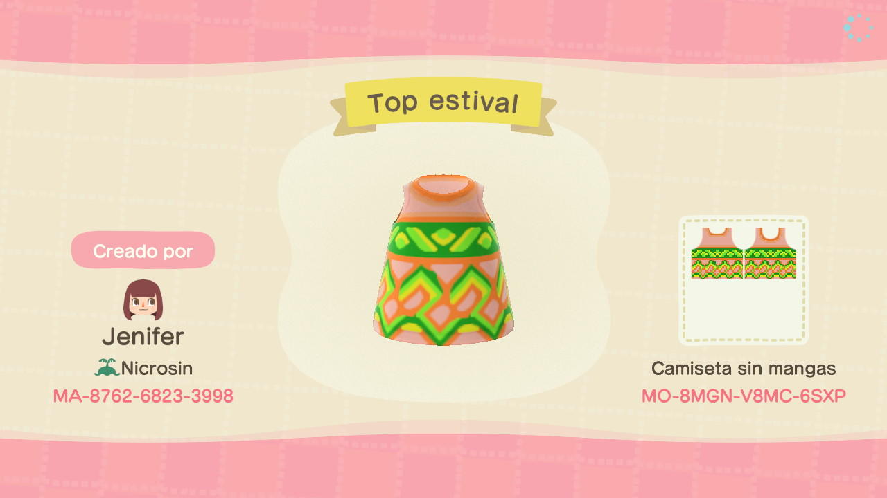 Animal Crossing Design Code: MO-8MGN-V8MC-6SXP Symmetric top