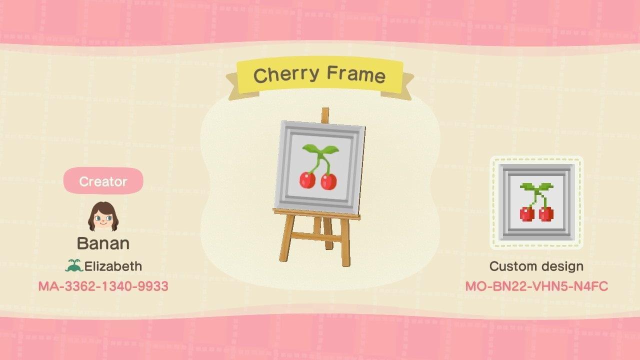 Animal Crossing Design Code: MO-8N22-VHN5-N4FC Cherry Frame
