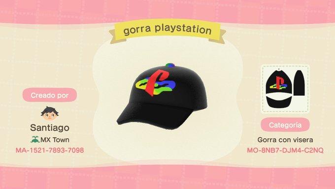 Animal Crossing Design Code: MO-8NB7-DJM4-C2NQ gorra playstation